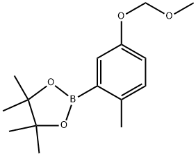 2-(5-(Methoxymethoxy)-2-methylphenyl)-4,4,5,5-tetramethyl-1,3,2-dioxaborolane 구조식 이미지