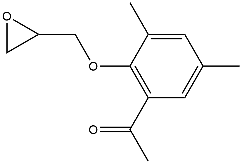 1-[3,5-Dimethyl-2-(2-oxiranylmethoxy)phenyl]ethanone Structure