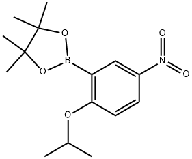 2-(2-isopropoxy-5-nitrophenyl)-4,4,5,5-tetramethyl-1,3,2-dioxaborolane Structure