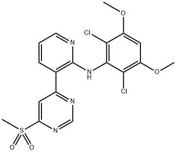 N-(2,6-dichloro-3,5-dimethoxyphenyl)-3-(6-(methylsulfonyl)pyrimidin-4-yl)pyridin-2-amine Structure