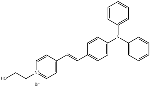 Pyridinium, 4-[(1E)-2-[4-(diphenylamino)phenyl]ethenyl]-1-(2-hydroxyethyl)-, bromide (1:1) 구조식 이미지