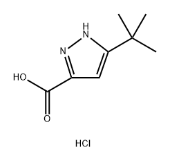 1H-Pyrazole-3-carboxylic acid, 5-(1,1-dimethylethyl)-, hydrochloride (1:1) Structure