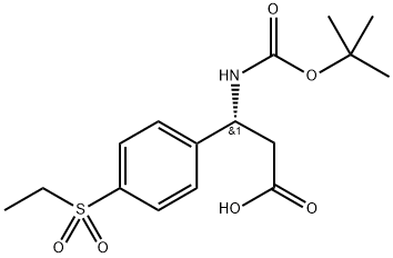 (R)-3-((tert-butoxycarbonyl)amino)-3-(4-(ethylsulfonyl)phenyl)propionic acid Structure