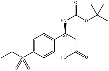 (S)-3-((tert-butoxycarbonyl)amino)-3-(4-(ethylsulfonyl)phenyl)propionic acid Structure