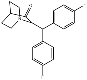 2-[Bis(4-fluorophenyl)methyl]-1-azabicyclo[2.2.2]octan-3-one Structure