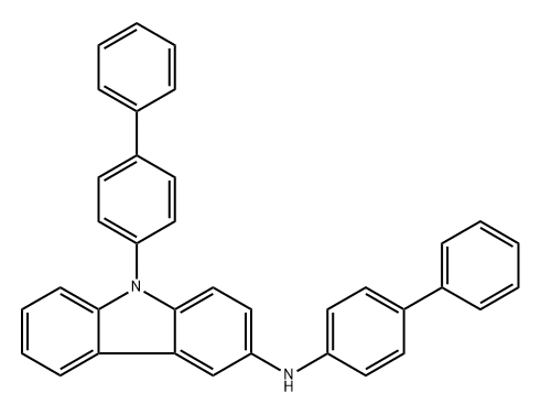 N,9-Bis([1,1′-biphenyl]-4-yl)-9H-carbazol-3-amine Structure