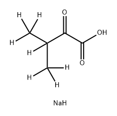 Butanoic-3,4,4,4-d4 acid, 3-(methyl-d3)-2-oxo-, sodium salt (1:1) 구조식 이미지