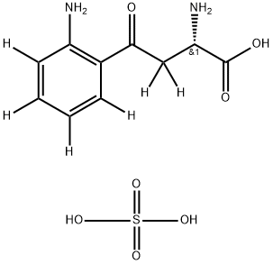 Benzene-2,3,4,5-d4-butanoic-β,β-d2 acid, α,6-diamino-γ-oxo-, (αS)-, sulfate (1:1) Structure