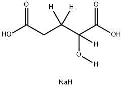 Pentanedioic-2,3,3-d3 acid, 2-(hydroxy-d)-, sodium salt (1:2) Structure