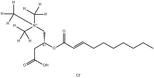 1-Propanaminium, 3-carboxy-N,N,N-tri(methyl-d3)-2-[[(2E)-1-oxo-2-decen-1-yl]oxy]-, chloride (1:1), (2R)- Structure