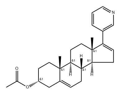 Androsta-5,16-dien-3-ol, 17-(3-pyridinyl)-, 3-acetate, (3α)- Structure