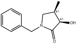 (3R,4R)-3-Hydroxy-4-methyl-1-(phenylmethyl)-2-pyrrolidinone Structure