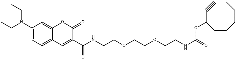 Coumarin-PEG2-SCO Structure