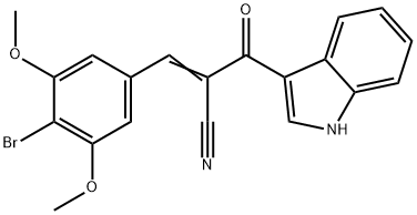 1H-Indole-3-propanenitrile, α-[(4-bromo-3,5-dimethoxyphenyl)methylene]-β-oxo- Structure