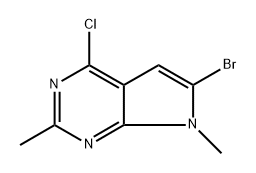 6-Bromo-4-chloro-2,7-dimethyl-7H-pyrrolo[2,3-d]pyrimidine Structure