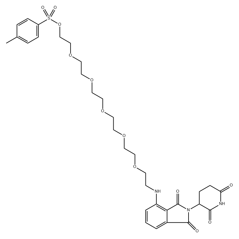 Pomalidomide-NH-PEG6-Tos Structure