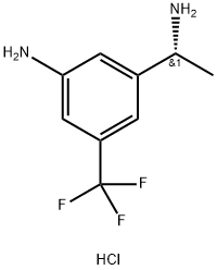 (R)-3-(1-aminoethyl)-5-(trifluoromethyl)aniline hydrochloride Structure