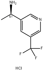 3-Pyridinemethanamine, α-methyl-5-(trifluoromethyl)-, hydrochloride (1:), (αR)- Structure