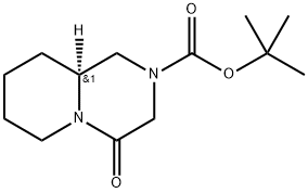 (S)-4-Oxo-octahydro-pyrido[1,2-a]pyrazine-2-carboxylic acid tert-butyl ester 구조식 이미지