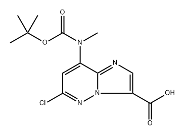 8-((tert-Butoxycarbonyl)(methyl)amino)-6-chloroimidazo[1,2-b]pyridazine-3-carboxylic acid Structure