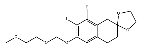 8'-Fluoro-7'-iodo-6'-((2-methoxyethoxy)methoxy)-3',4'-dihydro-1'H-spiro[[1,3]dioxolane-2,2'-naphthalene] Structure