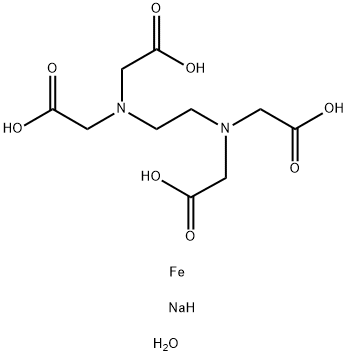 Ethylenediaminetetraaceticacidferricsodiumsalttrihydrate Structure
