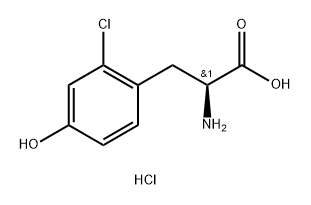 (S)-2-AMINO-3-(2-CHLORO-4-HYDROXYPHENYL)PROPANOIC ACID HYDROCHLORIDE Structure