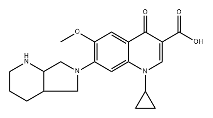 1-Cyclopropyl-6-methoxy-7-(octahydro-6H-pyrrolo[3,4-b]pyridin-6-yl)-4-oxo-1,4-dihydroquinoline-3-carboxylic acid Structure