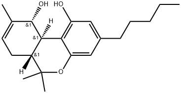 6H-Dibenzo[b,d]pyran-1,10-diol, 6a,7,10,10a-tetrahydro-6,6,9-trimethyl-3-pentyl-, [6aR-(6aα,10β,10aβ)]- (9CI) Structure