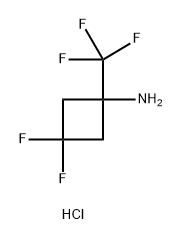 3,3-difluoro-1-(trifluoromethyl)cyclobutan-1-amine
hydrochloride Structure