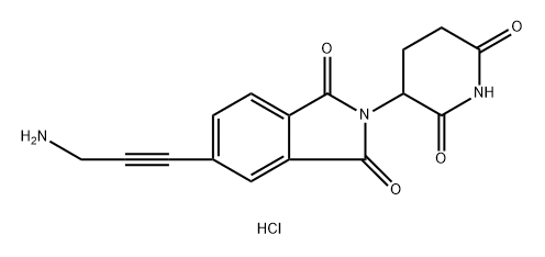 5-(3-Aminoprop-1-yn-1-yl)-2-(2,6-dioxopiperidin-3-yl)isoindoline-1,3-dione hydrochloride Structure