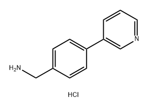 Benzenemethanamine, 4-(3-pyridinyl)-, hydrochloride (1:2) Structure