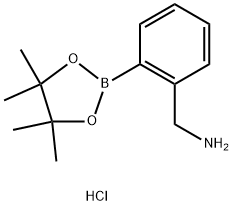 2-(4,4,5,5-Tetramethyl-1,3,2-dioxaborolan-2-yl)benzylamine hydrochloride Structure