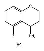 2H-1-Benzopyran-4-amine, 5-fluoro-3,4-dihydro-, hydrochloride (1:1) Structure