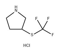 Pyrrolidine, 3-[(trifluoromethyl)thio]-, hydrochloride (1:1) 구조식 이미지