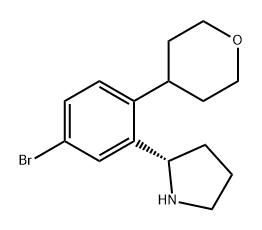 (S)-2-(5-bromo-2-(tetrahydro-2H-pyran-4-yl)phenyl)pyrrolidine Structure