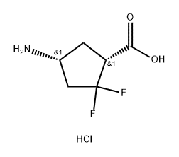 (1R,4R)-4-amino-2,2-difluoro-cyclopentanecarboxylic acid hydrochloride 구조식 이미지