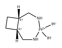 Platinum, [rel-(1R,2S)-1,2-cyclobutanedimethanamine-κN1,κN2]diiodo-, (SP-4-3)- 구조식 이미지