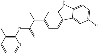 9H-Carbazole-2-acetamide, 6-chloro-α-methyl-N-(3-methyl-2-pyridinyl)- Structure