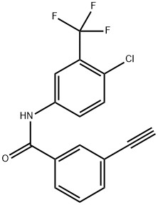 N-(4-Chloro-3-(trifluoromethyl)phenyl)-3-ethynylbenzamide Structure