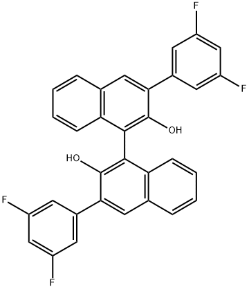 (S)-3,3'-Bis(3,5-difluorophenyl)-1,1'-bi-2,2'-naphthol Structure