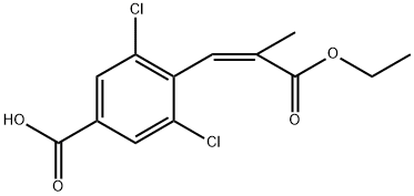 (Z)-3,5-Dichloro-4-(3-ethoxy-2-methyl-3-oxoprop-1-en-1-yl)benzoic acid Structure