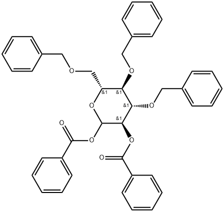 1,2-Di-O-benzoyl-3,4,6-tri-O-benzyl-D-glucopyranose Structure