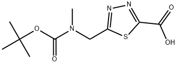 5-(1,1-Dimethylethoxy)carbonylmethylaminomethyl-1,3,4-thiadiazole-2-carboxylic acid Structure