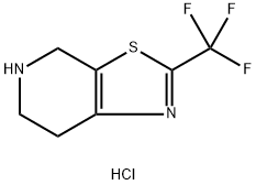 Thiazolo[5,4-c]pyridine, 4,5,6,7-tetrahydro-2-(trifluoromethyl)-, hydrochloride (1:1) Structure