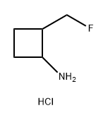 Cyclobutanamine, 2-(fluoromethyl)-, hydrochloride (1:1) Structure