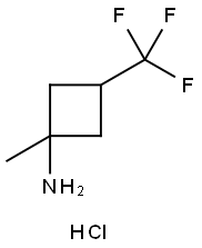 Cyclobutanamine, 1-methyl-3-(trifluoromethyl)-, hydrochloride (1:1) Structure