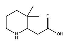 3,3-dimethyl-2-piperidineacetic acid Structure