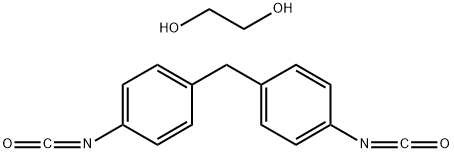 1,2-Ethanediol, polymer with 1,1'-methylenebis[4-isocyanatobenzene] Structure