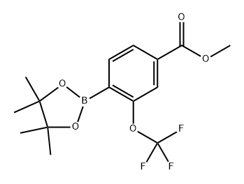 methyl 4-(4,4,5,5-tetramethyl-1,3,2-dioxaborolan-2-yl)-3-(trifluoromethoxy)benzoate Structure